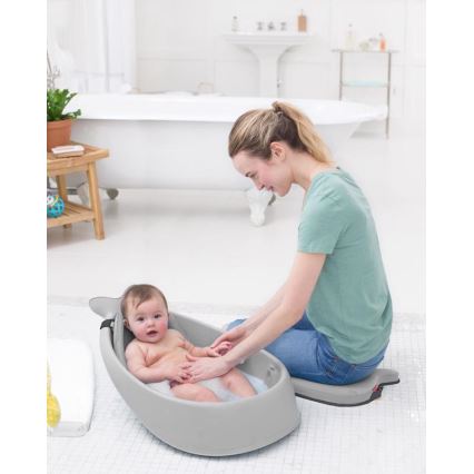 Skip Hop - Vanna zīdaiņiem ar ergonomisku paklājiņu MOBY 3 pelēka