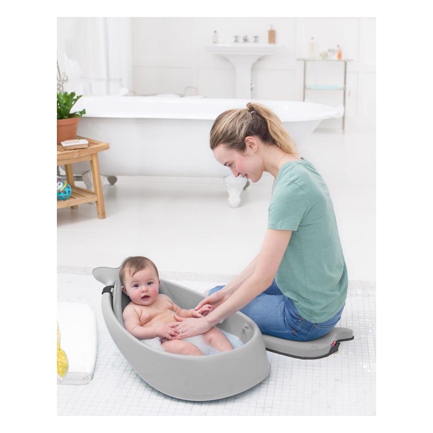 Skip Hop - Vanna zīdaiņiem ar ergonomisku paklājiņu MOBY 3 pelēka