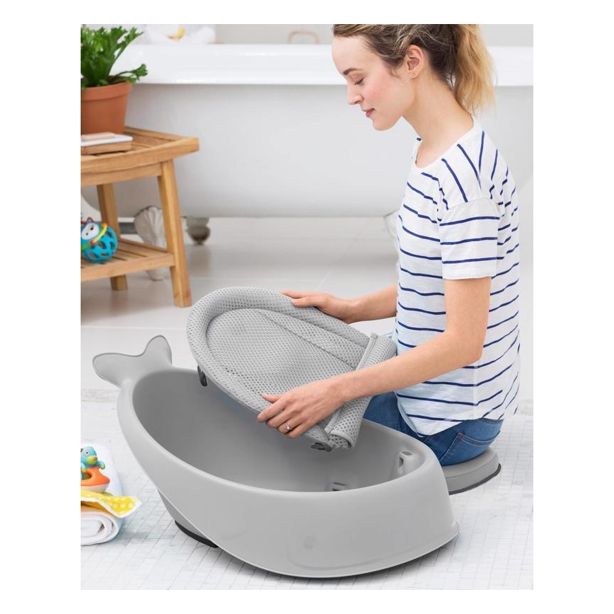 Skip Hop - Vanna zīdaiņiem ar ergonomisku paklājiņu MOBY 3 pelēka