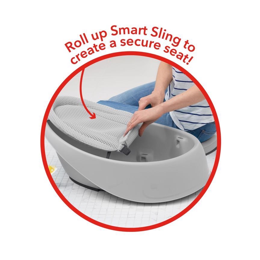 Skip Hop - Vanna zīdaiņiem ar ergonomisku paklājiņu MOBY 3 pelēka