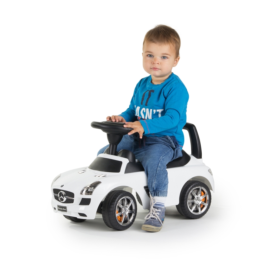 Skrejritenis Mercedes 2xAA balta/melna