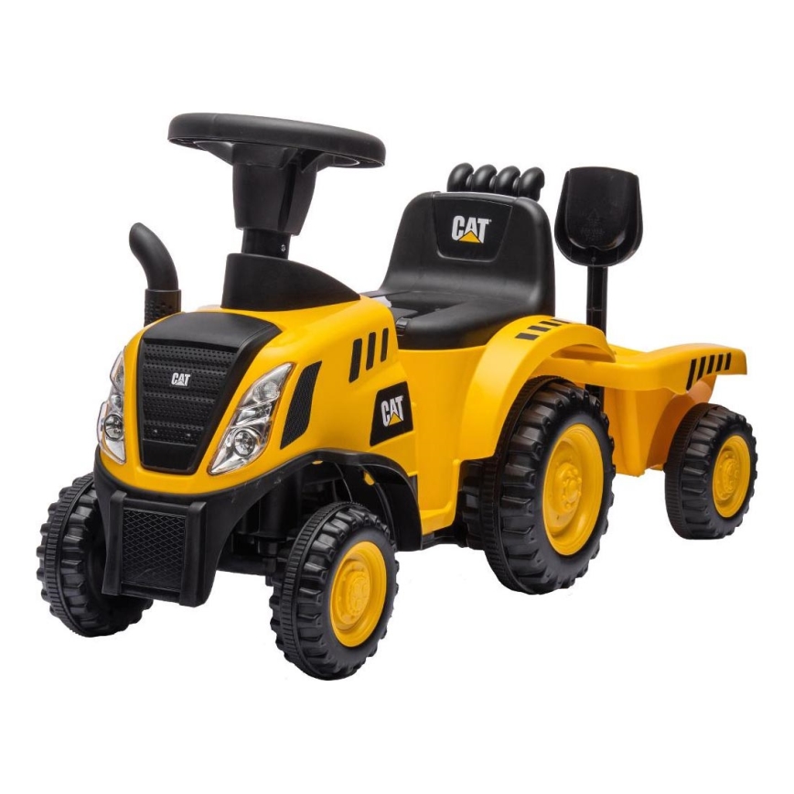 Skrejritenis traktors CAT 2xAA dzeltena/melna