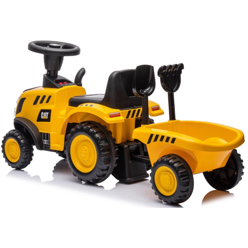 Skrejritenis traktors CAT 2xAA dzeltena/melna