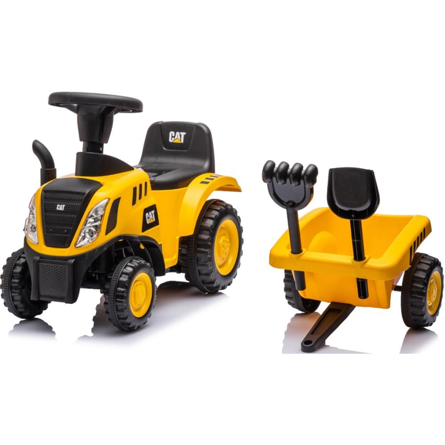 Skrejritenis traktors CAT 2xAA dzeltena/melna