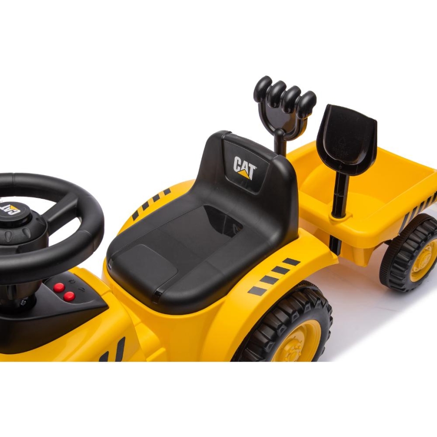 Skrejritenis traktors CAT 2xAA dzeltena/melna