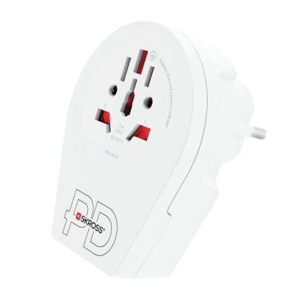 Ceļojumu adapteris Europe USB C20PD — USB‑C 20W, E/F tips, paredzēts ārzemniekiem Čehijā