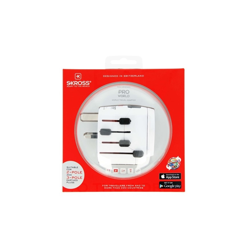 SKROSS - Universāls ceļojuma adapteris 6,3A