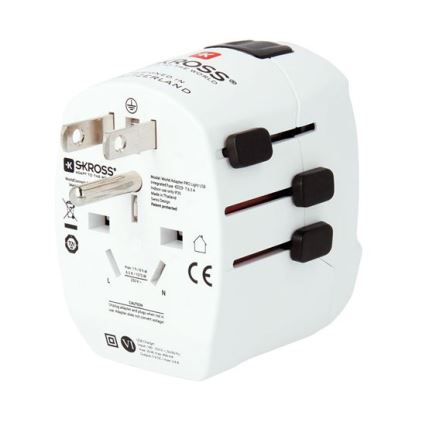 Ceļojumu adapteris PRO Light USB AC45PD - Pasaules, UK+USA+AUS/CN USB A+C 45W