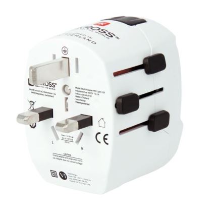 Ceļojumu adapteris PRO Light USB AC45PD - Pasaules, UK+USA+AUS/CN USB A+C 45W
