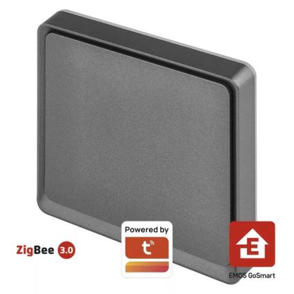 Slēdzis 1 poga GoSmart 1xCR2430 Tuya melna