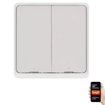 Slēdzis 2 pogas GoSmart 1xCR2430 Tuya balta