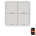Slēdzis 4-pogu GoSmart 1xCR2430 Tuya balta