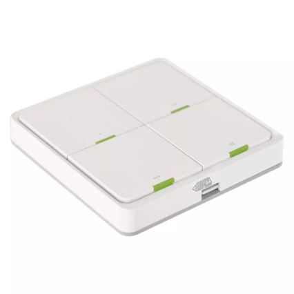Slēdzis 4-pogu GoSmart 1xCR2430 Tuya balta