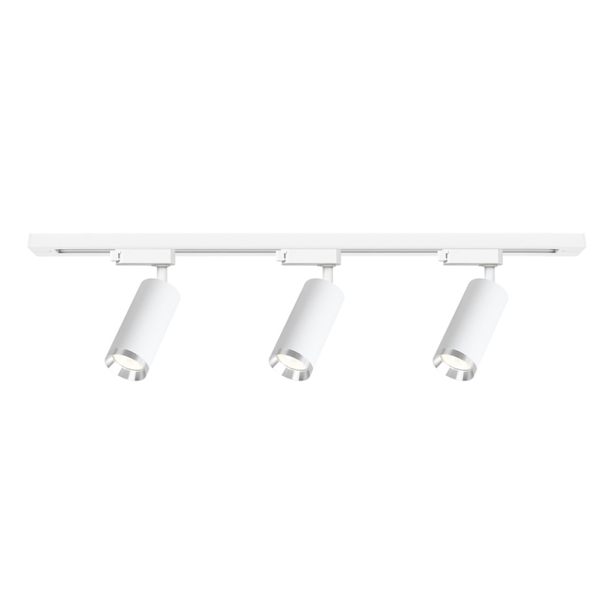 Sliežu sistēmas virziena gaismeklis MICA 3xGU10/10W/230V balts/matēts hroms