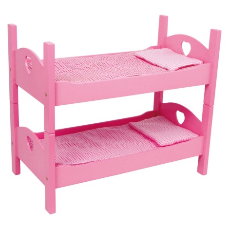 Small Foot - Divstāvu gulta lellēm rozā