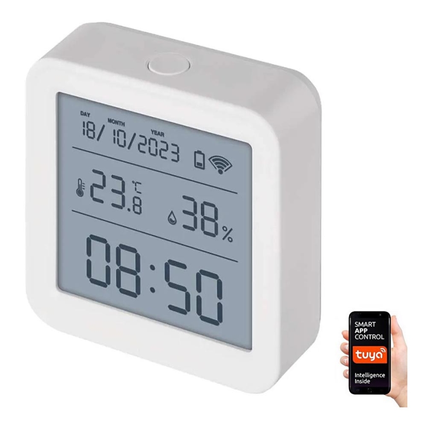 Smart Ciparu termometrs GoSmart 3xAAA Tuya balta