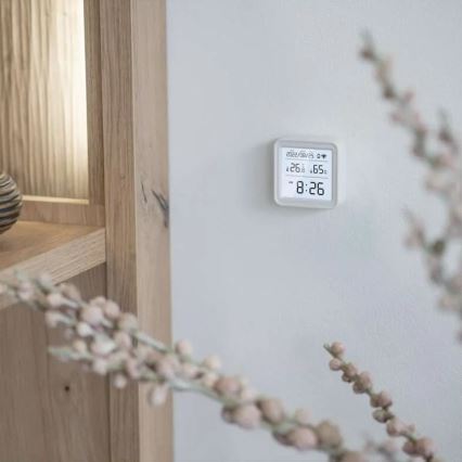Smart Ciparu termometrs GoSmart 3xAAA Tuya balta