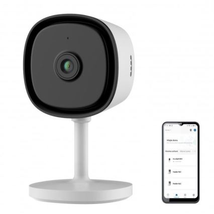 Smart iekštelpu kamera ar sensoru Full HD 1080p 5V Wi-Fi balta