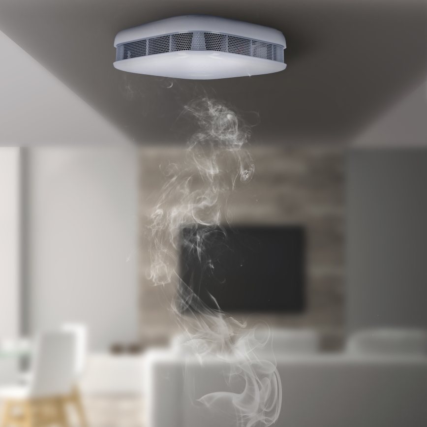 Dūmu detektors ar signalizāciju 85dB 1xCR123A Wi-Fi