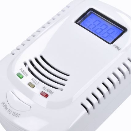 Oglekļa monoksīda un uzliesmojošas gāzes detektors 230V