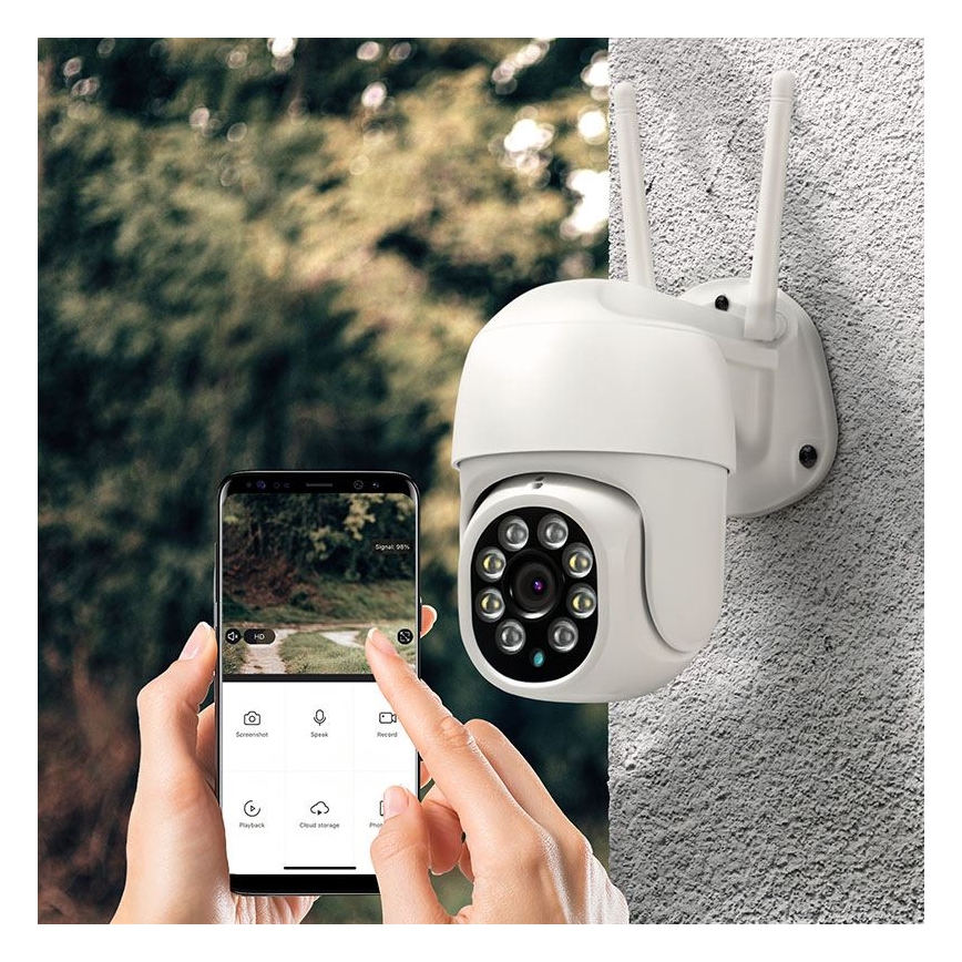 Viedā āra kamera ar 2K (3MP) sensoru, IP65, Wi‑Fi, Tuya