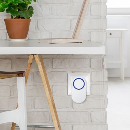 Bezvadu kontaktligzdas durvju zvans 230V IP56 balta
