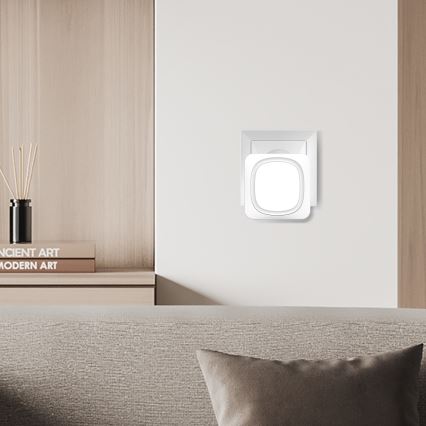 Bezvadu kontaktligzdas durvju zvans ar LED apgaismojumu 230V IP56 balta