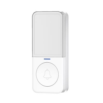 Bezvadu kontaktligzdas durvju zvans ar LED apgaismojumu 230V IP56 balta