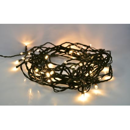 LED āra virtene — 500 LED, 8 režīmi, IP44, 55 m, silti balta