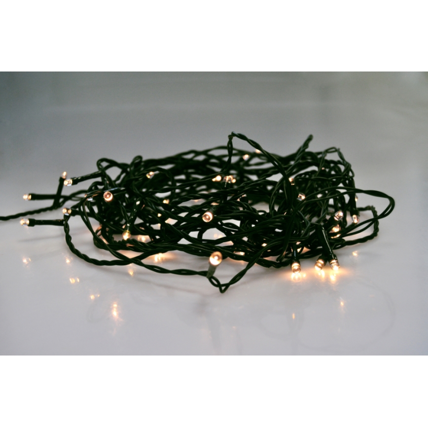 LED āra virtene — 500 LED, 8 režīmi, IP44, 55 m, silti balta