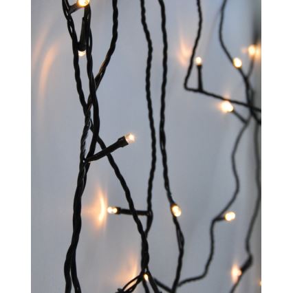LED āra virtene — 500 LED, 8 režīmi, IP44, 55 m, silti balta