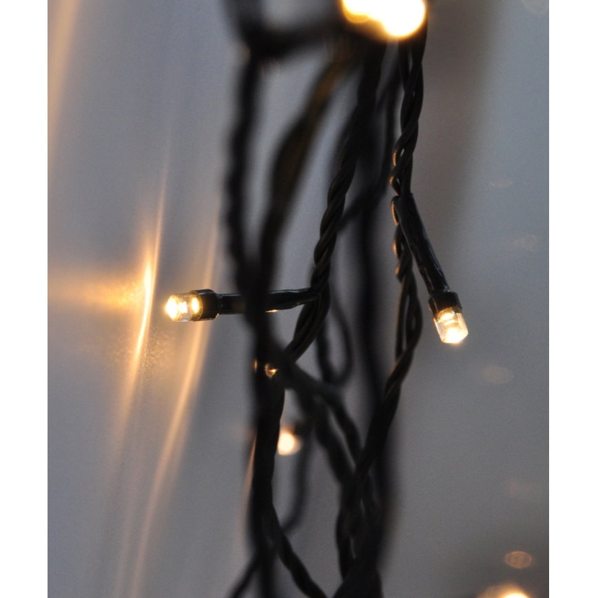 LED āra virtene — 500 LED, 8 režīmi, IP44, 55 m, silti balta
