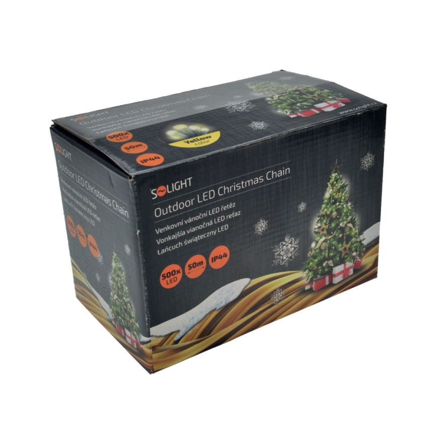 LED āra virtene — 500 LED, 8 režīmi, IP44, 55 m, silti balta