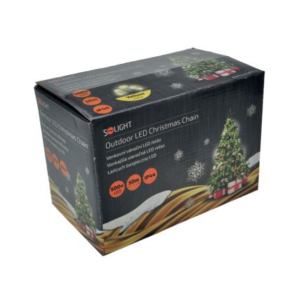 LED Ziemassvētku āra virtene 500xLED/8 funkcijas IP44 55m silti balta