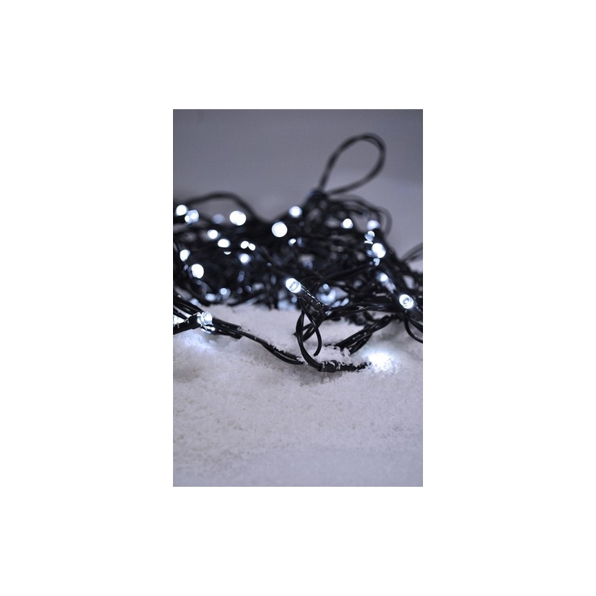 LED āra virtene, 200 LED, 8 režīmi, 15 m, IP44, auksti balta