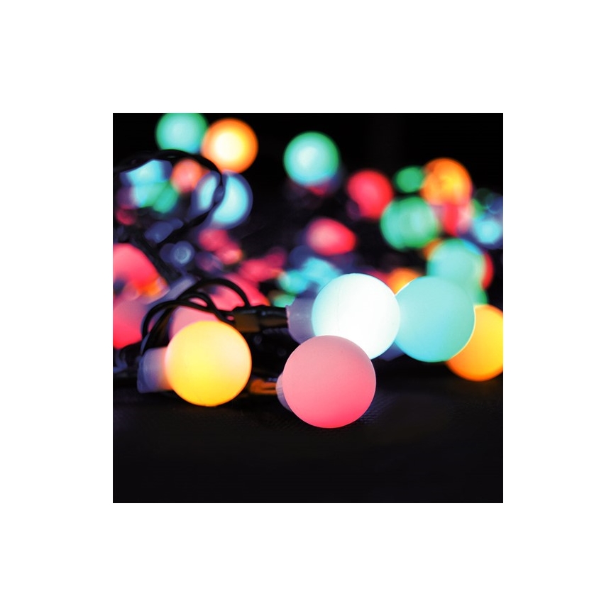 LED RGB regulējama āra virtene, 100 LED, 8 funkcijas, 15 m, IP44, ar tālvadību