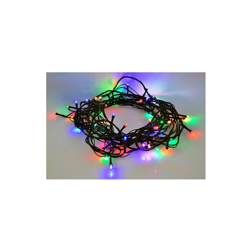 LED Ziemassvētku āra virtene 100xLED/8 funkcijas IP44 13m daudzkrāsaina