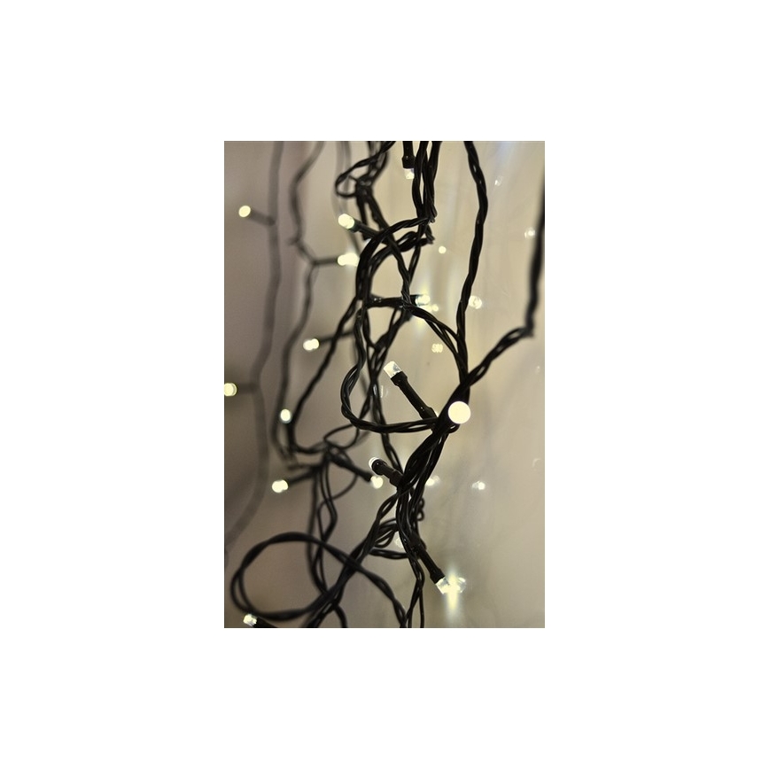 LED āra virtene 100xLED/8 funkcijas IP44 13m silti balta