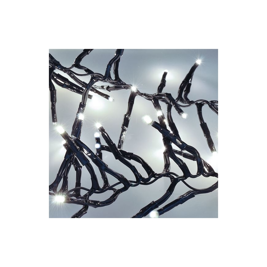 LED Ziemassvētku āra virtene 576xLED/8 funkcijas 8m IP44 vēsi balta + TP