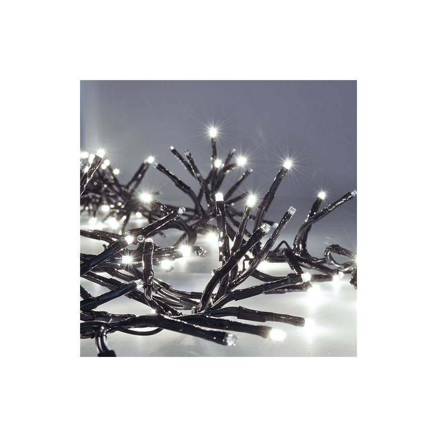 LED Ziemassvētku āra virtene 576xLED/8 funkcijas 8m IP44 vēsi balta + TP