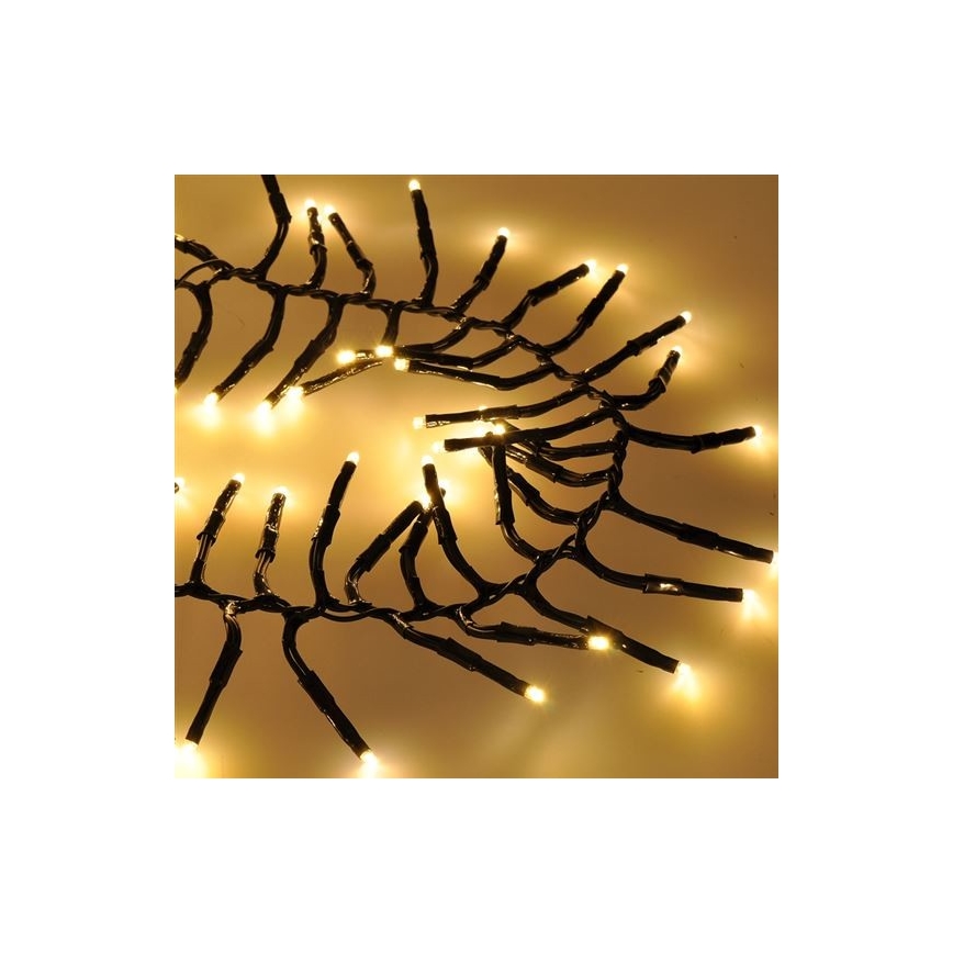 LED Āra Ziemassvētku virtene 576xLED/8 funkcijas 8m IP44 silti balta + tālvadības pults