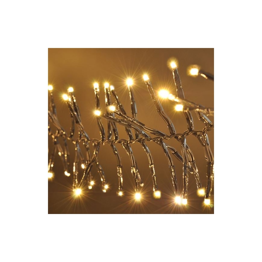 LED Āra Ziemassvētku virtene 576xLED/8 funkcijas 8m IP44 silti balta + tālvadības pults