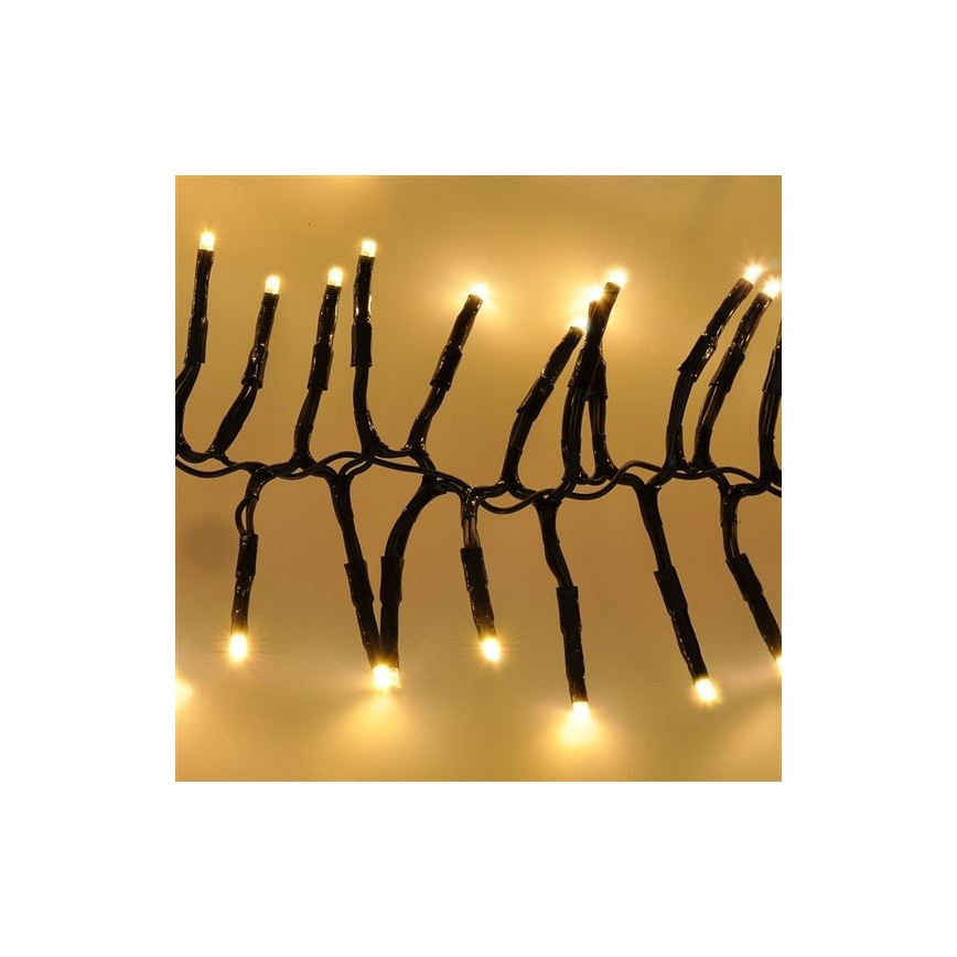 LED Āra Ziemassvētku virtene 576xLED/8 funkcijas 8m IP44 silti balta + tālvadības pults