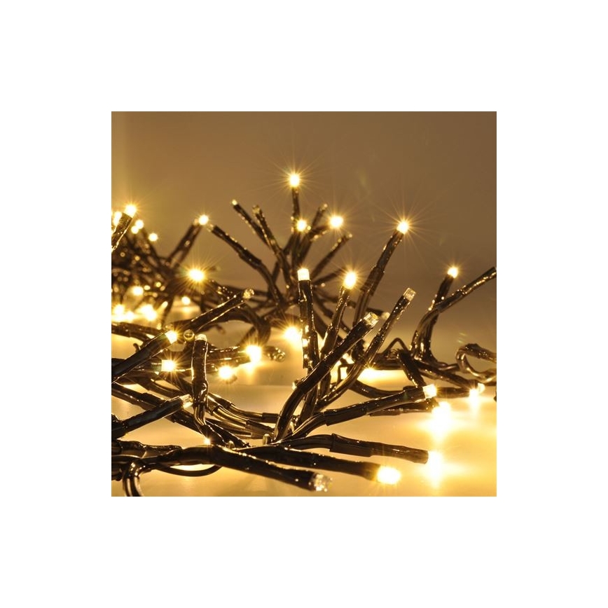 LED Āra Ziemassvētku virtene 576xLED/8 funkcijas 8m IP44 silti balta + tālvadības pults