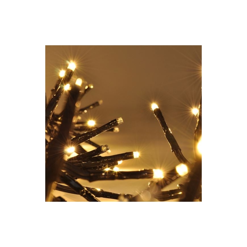 LED Āra Ziemassvētku virtene 576xLED/8 funkcijas 8m IP44 silti balta + tālvadības pults