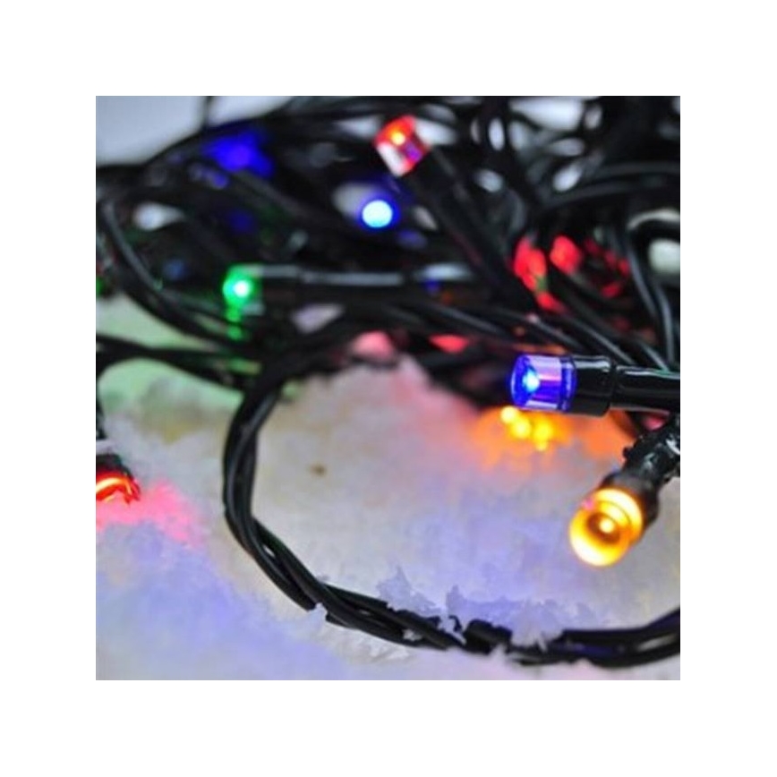 LED Ziemassvētku āra virtene 50xLED/8 funkcijas 8m IP44 daudzkrāsaina
