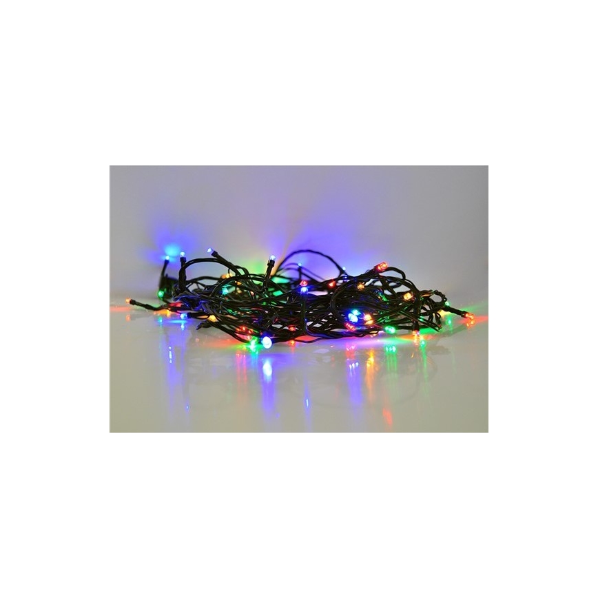 LED Ziemassvētku āra virtene 50xLED/8 funkcijas 8m IP44 daudzkrāsaina