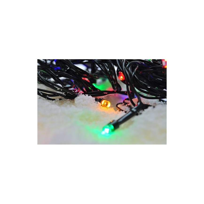 LED Ziemassvētku āra virtene 50xLED/8 funkcijas 8m IP44 daudzkrāsaina