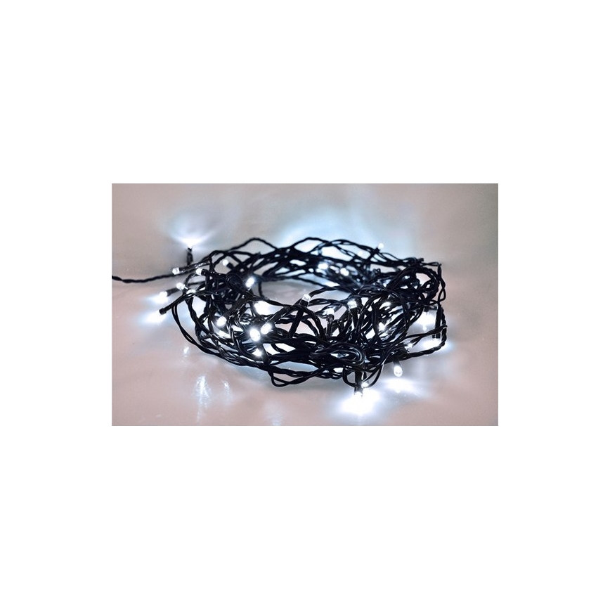 LED Āra Ziemassvētku virtene 50xLED/8 funkcijas 8m IP44 vēsi balta
