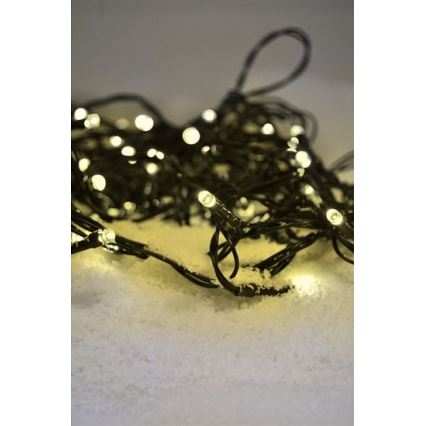 LED āra virtene 50xLED/8 režīmi 8m IP44 siltā balta